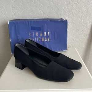 Vintage 90's Stuart Weitzman Chunky Heels With Y2K Flairlo Micro Stretch Size 9